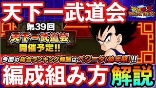 【ドッカンバトル 978】初心者向け！天下一武道会の基本的な仕様とおすすめパーティ編成の組み方徹底解説！【 DokkanBattle 】【 天下一武道会 編成 】