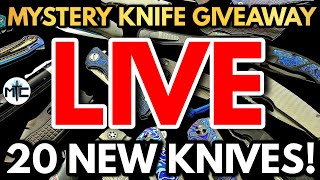 METAL COMPLEX MYSTERY KNIFE GIVEAWAY LIVE! 20 NEW POUCHES! 2 WINNERS! + Knives \u0026 Knonsense