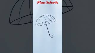 How to Draw An Umbrella Easy #shorts