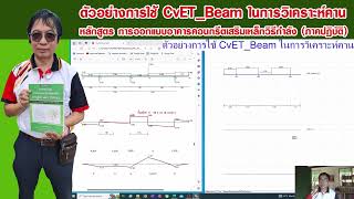 การสอนวิเคราะห์คานต่อเนื่อง โดย โปรแกรม CvET_Beam version 1.10 ซอฟต์แวร์วิเคราะห์คานต่อเนื่อง