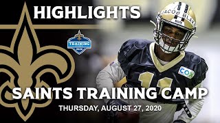 Saints Training Camp Highlights (8/27/2020) | New Orleans Saints