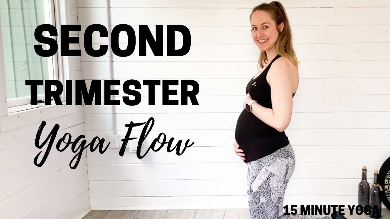 SECOND TRIMESTER PREGNANCY YOGA | 15 Minute Prenatal Yoga Flow | LEMon ...