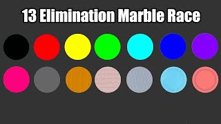 The Fantastic 13 Eliminations Marble Race in Algodoo