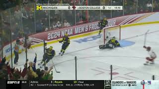 ピンチ行くか、待つか、下がるのか判断する ‐ Boston College vs. Michigan_ 2024 NCAA Men's Frozen Four semifinal