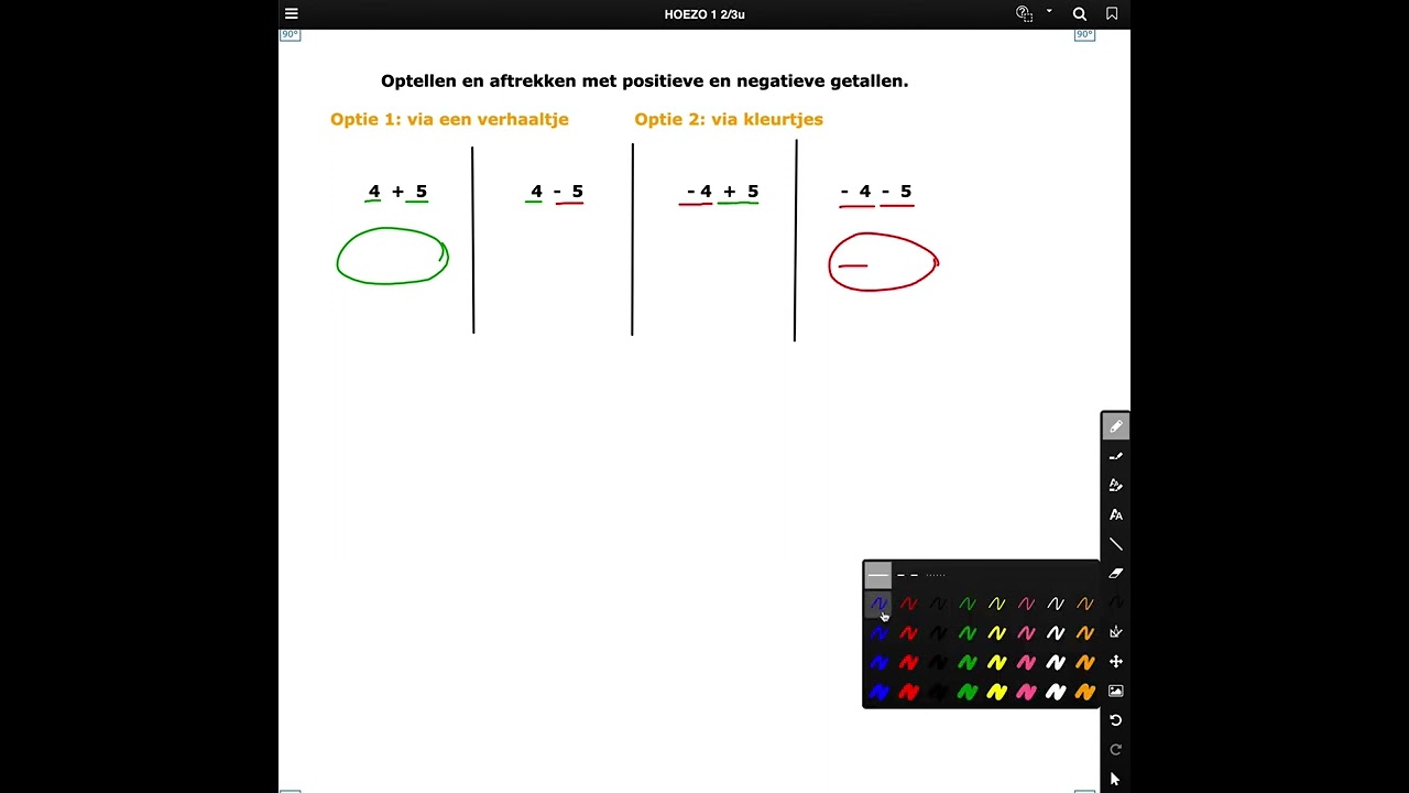 Optellen En Aftrekken Met Positieve En Negatieve Getallen (basis) - YouTube