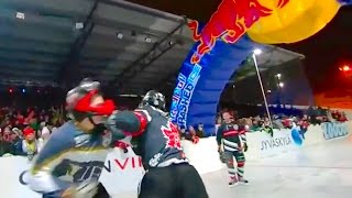 Red Bull Crashed Ice - first ever Fight! (full race)