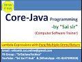 Java Lambda Expressions with Parameters, Multiple-Statements, Return values #319 || Lambda Functions