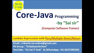 Java Lambda Expressions with Parameters, Multiple-Statements, Return values #319 || Lambda Functions