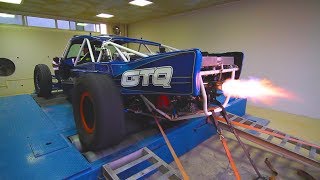 Funco GTQ Sand Monster shooting flames in our dyno