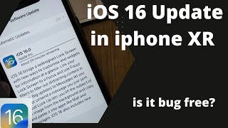 iOS 16 Stable version update installation in iPhone XR -  iOS16 download