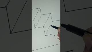how to draw 3d art on paper #shorts