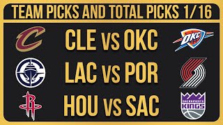 NBA Picks Today 1/16/2025 NBA Picks and Predictions NBA Bets Today