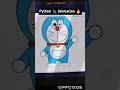 creating Doraemon using python turtle 🐢🔥🔥#shorts #short