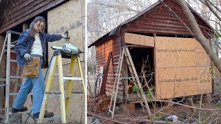 Renovating an ABANDONED Tiny House! | Homestead Build #011