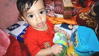 কেশব কিয়ান্স নতুন জলের বোতল পেয়ে কি খুশি || Baby Water Bottle Unboxing || Sriku Vlogs