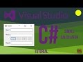 Visual Studio C# Very Simple Calculator Tutorial