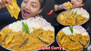 COOKING \u0026 EATING PAPAD CURRY 🤤🔥