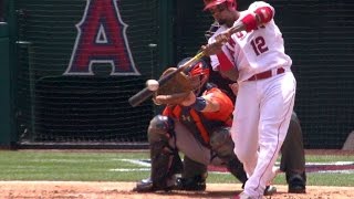 HOU@LAA: Maldonado drives in a run with an RBI single