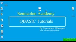 QBASIC TUTORIAL (File handling in QBASIC - part 1)