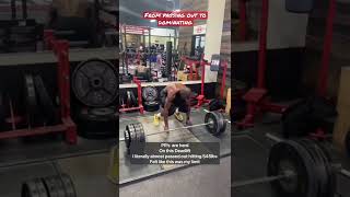 Passing out deadlifting to dominating 585lbs never give up #shorts #deadlift