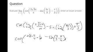Determine the limit of a composite function using the composite function theorem