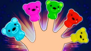 Colorful Gummy Bear Finger Family + Songs for Children by @HooplaKidzBabysitter