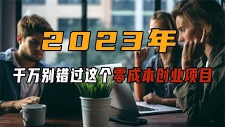 2023年，千万别错过这个零成本创业项目，看懂了年入6位数没问题