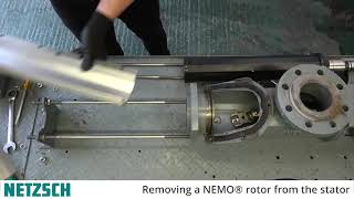 NETZSCH Pumps UK: Removing a NEMO rotor from a stator