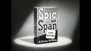 VINTAGE 1950's SPIC \u0026 SPAN FLOOR CLEANER COMMERCIAL