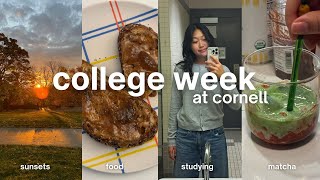 college week in my life @Cornell | 🎧ྀི🥣👩🏻‍🍳baking era, matcha, what i wear, productive days, lecture