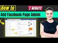 How to add admin to facebook page 2026 | Add new Fb page admin