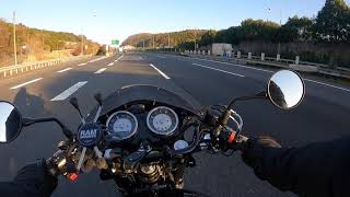 W800cafe2021慣らし運転　初めての高速道路