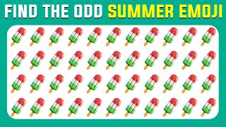 Find the ODD One Out – Summer Emoji Edition🐬🍦🌞 | Easy, Medium, Hard – 40 Ultimate Levels