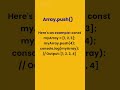 array push method javascript