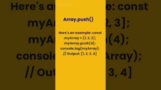 array push method javascript