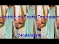 ✅️ DIY Como fazer Vestido de Festa Drapeado_Costura fácil passo a passo p iniciantes Gisleide Novelo