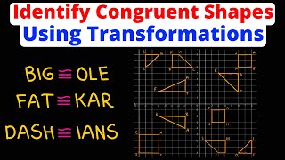 Identify Congruent Shapes using Transformations | Geometry | Eat Pi