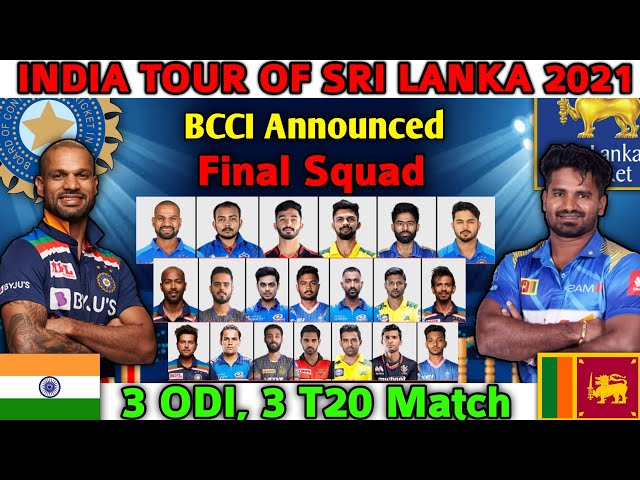 India Vs Sri Lanka Team Squad 2021 - India Vs Sri Lanka 2021 Latest Ind ...