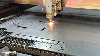 Cutting 3/16” steel amp rack components on the fiber laser for Gately Audio