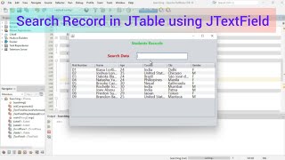 Search record from JTable in Java using JTextField