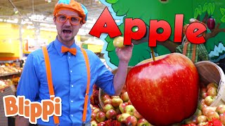Blippi Visits an Apple Fruit Factory | Learning Videos for Kids | Learn at Home | Learn with Blippi