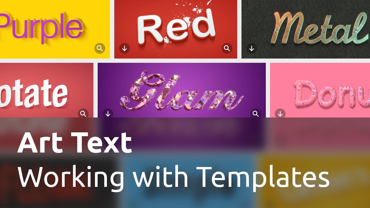 Working With Text Effect Templates Art Text 4 Tutorial Youtube