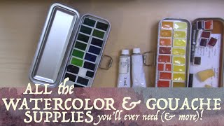 All the Watercolor & Gouache Supplies You'll Ever Need (& More)!