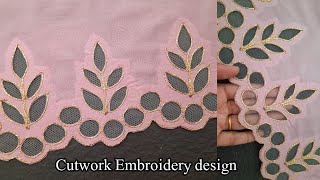 Winter mareena and Cotton cutwork Embroidery Dress Design _Trendy Gota And Cutwork Design