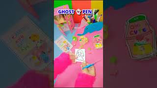 MAKE GHOST PEN by Moni art Diy 🤔#shorts #tricks #origami #subscribe #youtubeshorts #ghost #trending