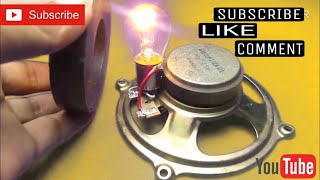 How to make free energy from  magnet and small 🔊 speaker. របៀបយកអាគ្គីសនីពីដែកឆក់និងកូនបាស់ 🔊