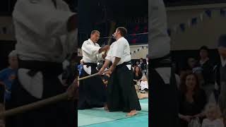 Sword fighting - Kumitachi - Aikiken of the martial art Aikido