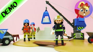 摩比游戏 Playmobil 儿童积木组装拼接套装城市生活 炫酷工地卡车吊车铲车