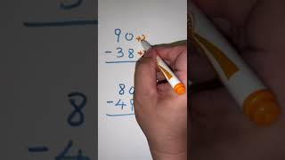 Double-digit Subtraction | Subtraction Tricks #subtraction #shorts