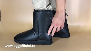 Обзор мужских угг на молнии UGG One Zip Leather Black! Как смотрятся на ногах.